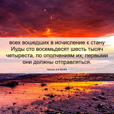Picture 06 - Числа 2:9 RUSV - всех вошедших в исчисление - Bible Verse Picture