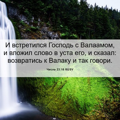 Picture 06 - Числа 23:16 RUSV - И встретился Господь с - Bible Verse Picture