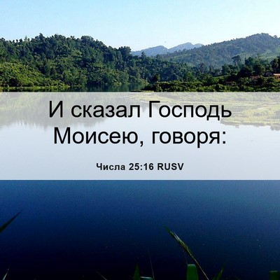 Picture 06 - Числа 25:16 RUSV - И сказал Господь Моисею, - Bible Verse Picture