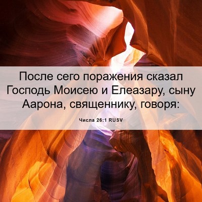 Picture 06 - Числа 26:1 RUSV - После сего поражения - Bible Verse Picture