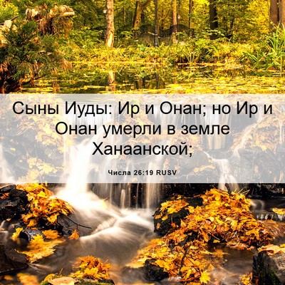 Picture 06 - Числа 26:19 RUSV - Сыны Иуды: Ир и Онан; но Ир и - Bible Verse Picture