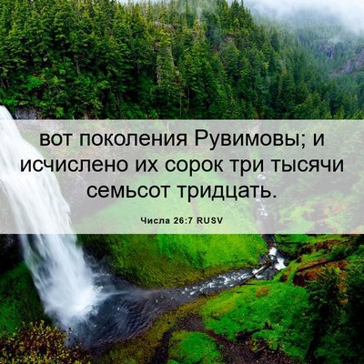 Picture 06 - Числа 26:7 RUSV - вот поколения Рувимовы; и - Bible Verse Picture