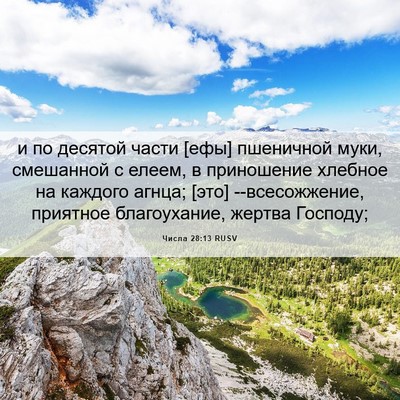Picture 06 - Числа 28:13 RUSV - и по десятой части [ефы] - Bible Verse Picture