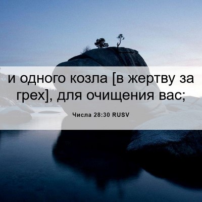 Picture 06 - Числа 28:30 RUSV - и одного козла [в жертву за - Bible Verse Picture
