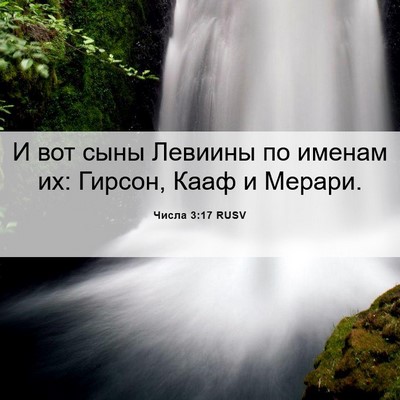 Picture 06 - Числа 3:17 RUSV - И вот сыны Левиины по - Bible Verse Picture