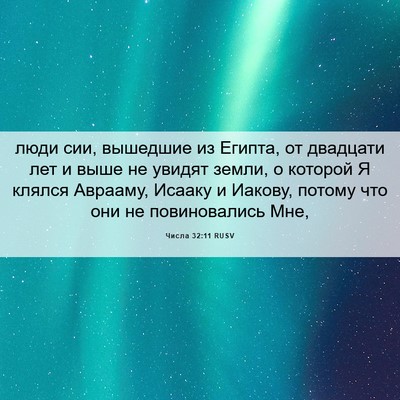 Picture 06 - Числа 32:11 RUSV - люди сии, вышедшие из - Bible Verse Picture