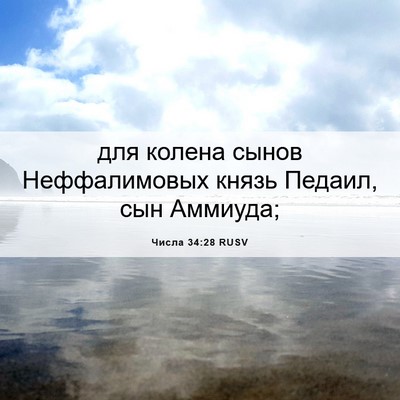 Picture 06 - Числа 34:28 RUSV - для колена сынов - Bible Verse Picture