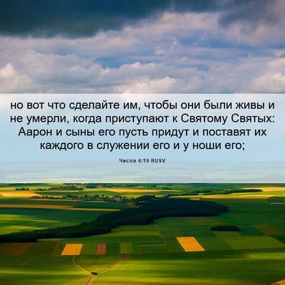 Picture 06 - Числа 4:19 RUSV - но вот что сделайте им, - Bible Verse Picture