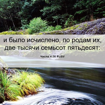 Picture 06 - Числа 4:36 RUSV - и было исчислено, по родам - Bible Verse Picture