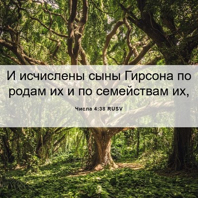 Picture 06 - Числа 4:38 RUSV - И исчислены сыны Гирсона - Bible Verse Picture