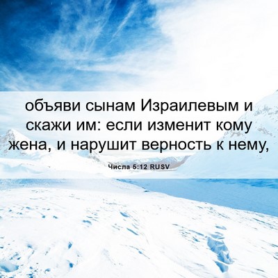 Picture 06 - Числа 5:12 RUSV - объяви сынам Израилевым и - Bible Verse Picture