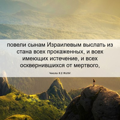 Picture 06 - Числа 5:2 RUSV - повели сынам Израилевым - Bible Verse Picture