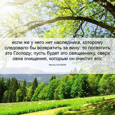Picture 06 - Числа 5:8 RUSV - если же у него нет - Bible Verse Picture