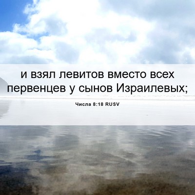 Picture 06 - Числа 8:18 RUSV - и взял левитов вместо всех - Bible Verse Picture