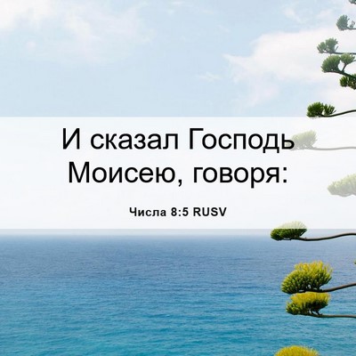 Picture 06 - Числа 8:5 RUSV - И сказал Господь Моисею, - Bible Verse Picture