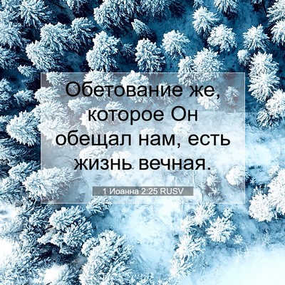 Picture 07 - 1 Иоанна 2:25 RUSV - Обетование же, которое Он - Bible Verse Picture