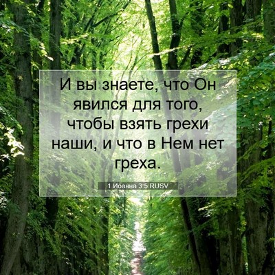 Picture 07 - 1 Иоанна 3:5 RUSV - И вы знаете, что Он явился - Bible Verse Picture