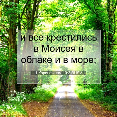 Picture 07 - 1 Коринфянам 10:2 RUSV - и все крестились в Моисея в - Bible Verse Picture
