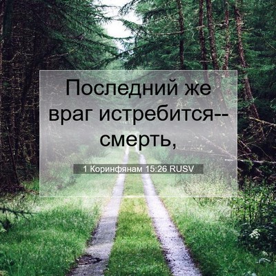 Picture 07 - 1 Коринфянам 15:26 RUSV - Последний же враг - Bible Verse Picture
