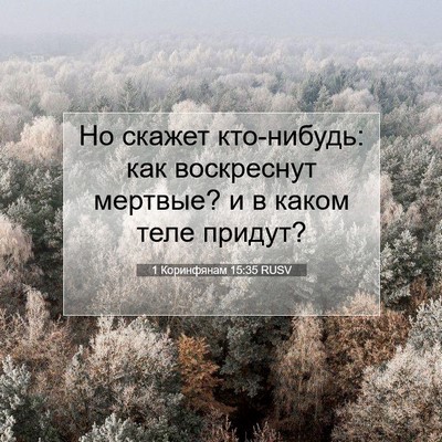 Picture 07 - 1 Коринфянам 15:35 RUSV - Но скажет кто-нибудь: как - Bible Verse Picture