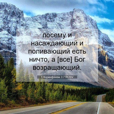 Picture 07 - 1 Коринфянам 3:7 RUSV - посему и насаждающий и - Bible Verse Picture