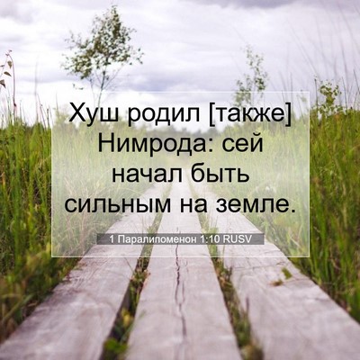 Picture 07 - 1 Паралипоменон 1:10 RUSV - Хуш родил [также] Нимрода: - Bible Verse Picture