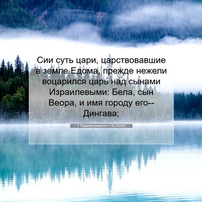 Picture 07 - 1 Паралипоменон 1:43 RUSV - Сии суть цари, - Bible Verse Picture