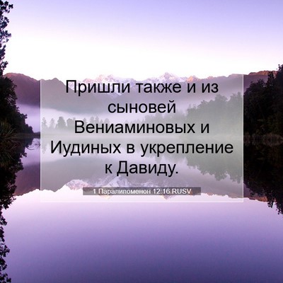 Picture 07 - 1 Паралипоменон 12:16 RUSV - Пришли также и из сыновей - Bible Verse Picture