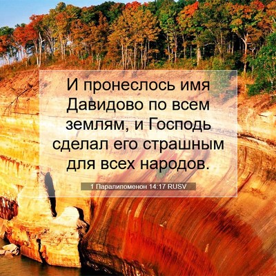 Picture 07 - 1 Паралипоменон 14:17 RUSV - И пронеслось имя Давидово - Bible Verse Picture