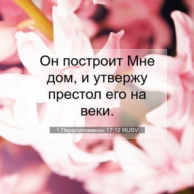 Picture 07 - 1 Паралипоменон 17:12 RUSV - Он построит Мне дом, и - Bible Verse Picture