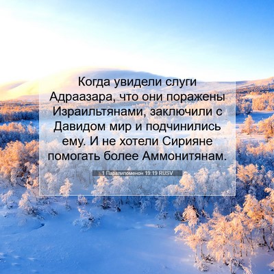 Picture 07 - 1 Паралипоменон 19:19 RUSV - Когда увидели слуги - Bible Verse Picture