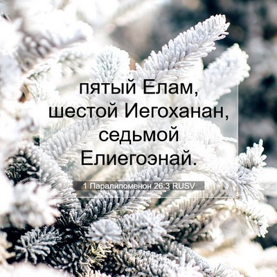 Picture 07 - 1 Паралипоменон 26:3 RUSV - пятый Елам, шестой - Bible Verse Picture