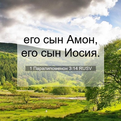 Picture 07 - 1 Паралипоменон 3:14 RUSV - его сын Амон, его сын - Bible Verse Picture