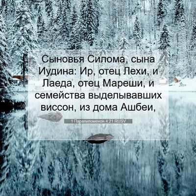 Picture 07 - 1 Паралипоменон 4:21 RUSV - Сыновья Силома, сына - Bible Verse Picture