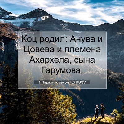 Picture 07 - 1 Паралипоменон 4:8 RUSV - Коц родил: Анува и Цовева и - Bible Verse Picture