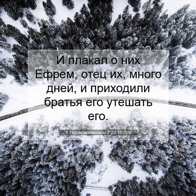 Picture 07 - 1 Паралипоменон 7:22 RUSV - И плакал о них Ефрем, отец - Bible Verse Picture