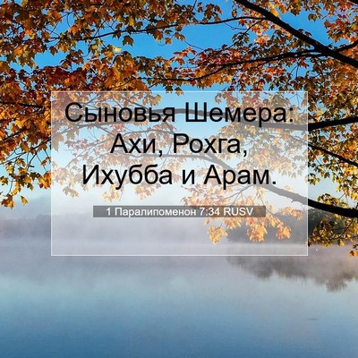 Picture 07 - 1 Паралипоменон 7:34 RUSV - Сыновья Шемера: Ахи, Рохга, - Bible Verse Picture