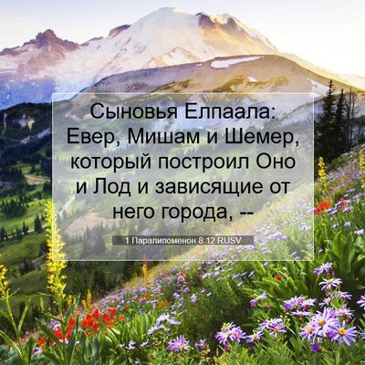 Picture 07 - 1 Паралипоменон 8:12 RUSV - Сыновья Елпаала: Евер, - Bible Verse Picture