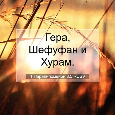 Picture 07 - 1 Паралипоменон 8:5 RUSV - Гера, Шефуфан и - Bible Verse Picture