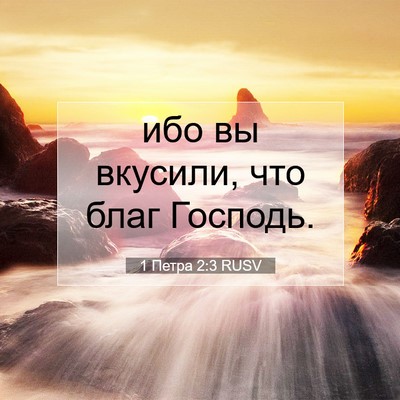 Picture 07 - 1 Петра 2:3 RUSV - ибо вы вкусили, что благ - Bible Verse Picture