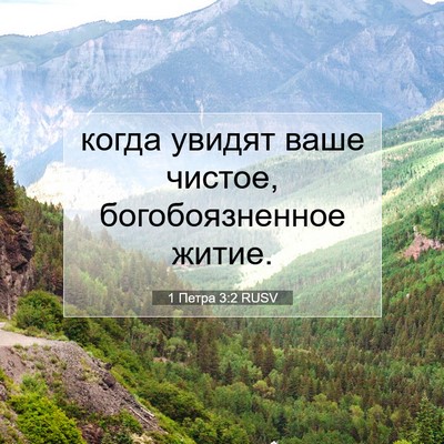 Picture 07 - 1 Петра 3:2 RUSV - когда увидят ваше чистое, - Bible Verse Picture