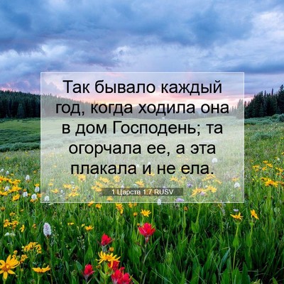 Picture 07 - 1 Царств 1:7 RUSV - Так бывало каждый год, - Bible Verse Picture