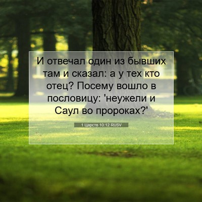 Picture 07 - 1 Царств 10:12 RUSV - И отвечал один из бывших - Bible Verse Picture