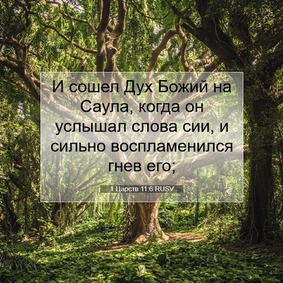 Picture 07 - 1 Царств 11:6 RUSV - И сошел Дух Божий на Саула, - Bible Verse Picture