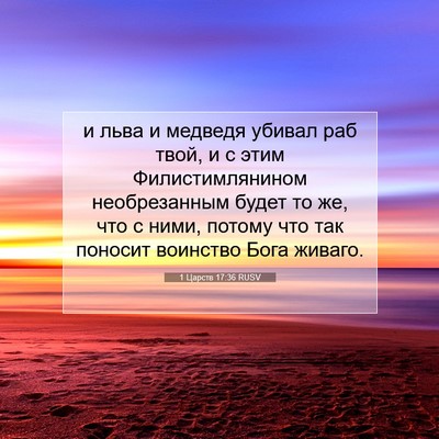 Picture 07 - 1 Царств 17:36 RUSV - и льва и медведя убивал раб - Bible Verse Picture