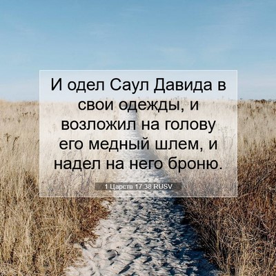 Picture 07 - 1 Царств 17:38 RUSV - И одел Саул Давида в свои - Bible Verse Picture
