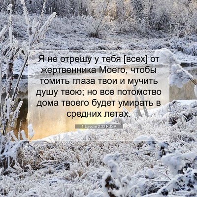 Picture 07 - 1 Царств 2:33 RUSV - Я не отрешу у тебя [всех] от - Bible Verse Picture