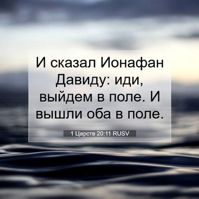 Picture 07 - 1 Царств 20:11 RUSV - И сказал Ионафан Давиду: - Bible Verse Picture