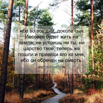 Picture 07 - 1 Царств 20:31 RUSV - ибо во все дни, доколе сын - Bible Verse Picture
