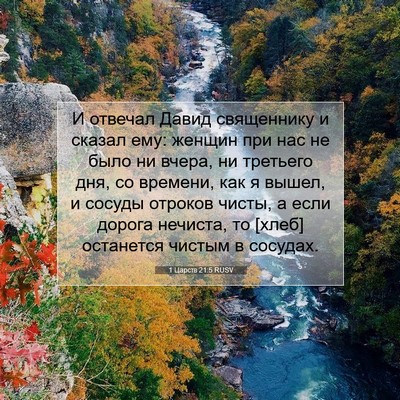 Picture 07 - 1 Царств 21:5 RUSV - И отвечал Давид священнику - Bible Verse Picture